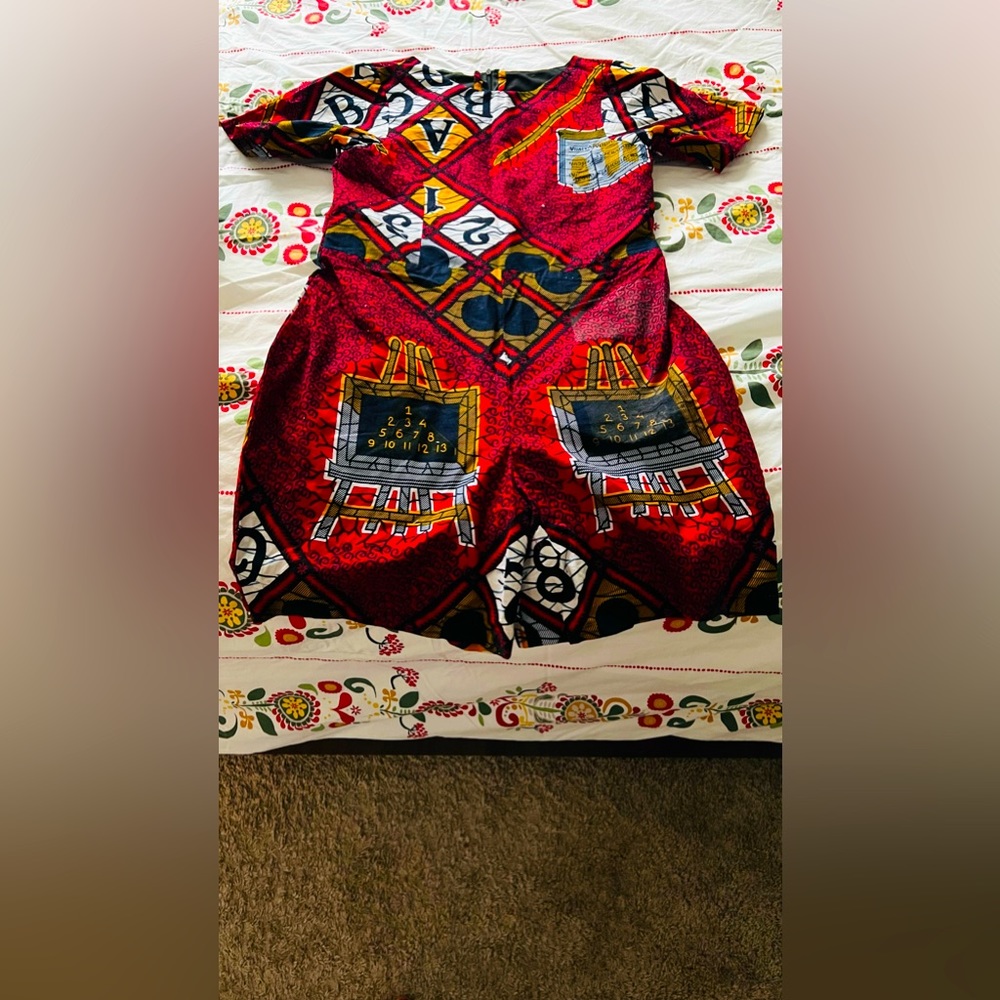 African print romper